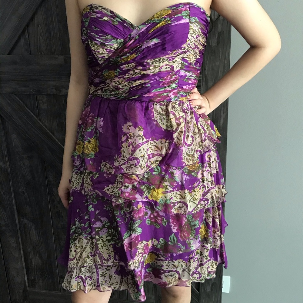 OLEG CASSINI PAISLEY FLORAL DRESS